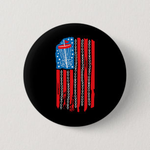 Chapa Redonda De 5 Cm Cadena de Bysket de Disco Golf Bandera Americana 4
