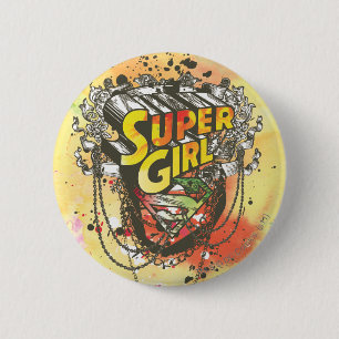 Chapa Redonda De 5 Cm Cadenas de Supergirl