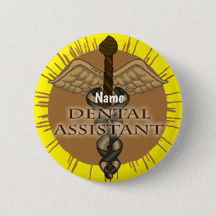 Chapa Redonda De 5 Cm Caduceus Dental Assistant