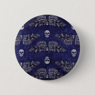 Chapa Redonda De 5 Cm Caer en la muerte de Moth y Skulls