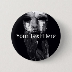 Chapa Redonda De 5 Cm Caer en mi máscara