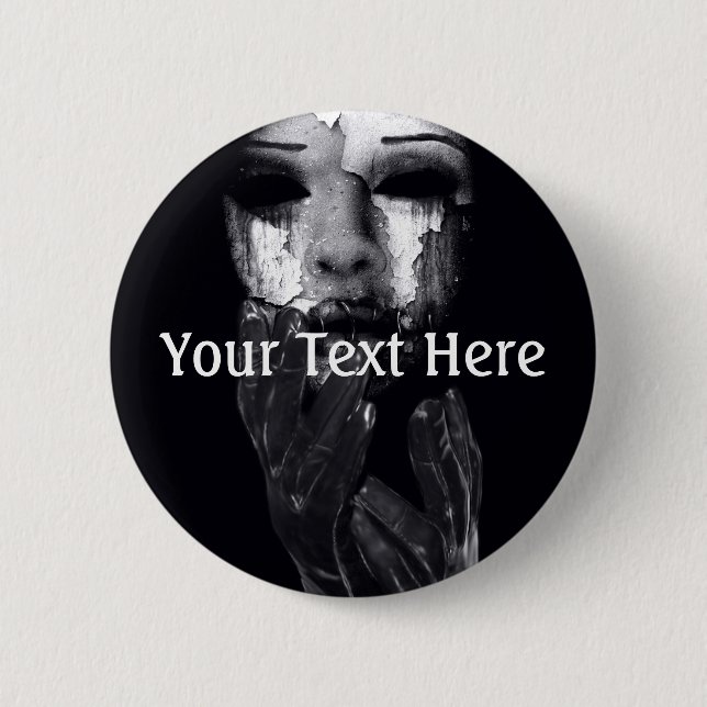 Chapa Redonda De 5 Cm Caer en mi máscara (Anverso)