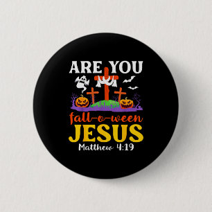 Chapa Redonda De 5 Cm ¿Caes en O Ween Jesús Matthew Fe cristiana