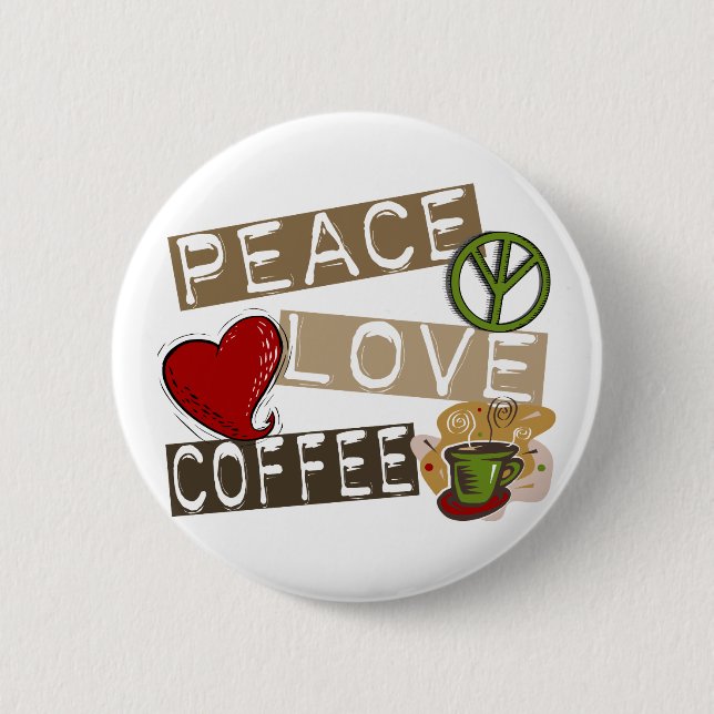 CHAPA REDONDA DE 5 CM CAFÉ 2 DEL AMOR DE LA PAZ (Anverso)