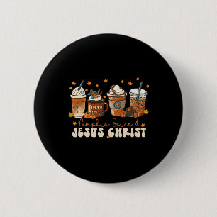 Chapa Redonda De 5 Cm Café Alcalabaza Latte Spice Jesucristo Thanksgivi