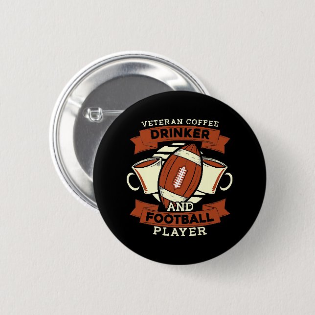 Chapa Redonda De 5 Cm Café de Fútbol (Anverso y reverso)