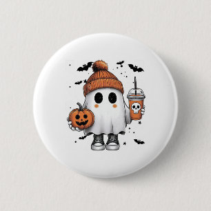 Chapa Redonda De 5 Cm Café dulce para beber fantasma Halloween café fant