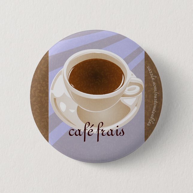 Chapa Redonda De 5 Cm Café Frais (Anverso)
