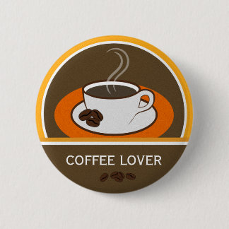 Chapa Redonda De 5 Cm Café Lover Café Copa Café Beans Round Badge