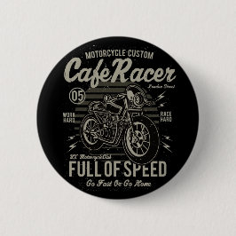 Chapa Redonda De 5 Cm Café Racer Trabajo duro Race duro Ir rápido o volv