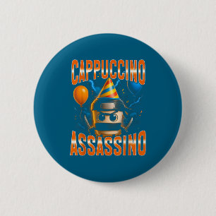 Chapa Redonda De 5 Cm Café surreal italiano de cerebro podrido Ino cumpl