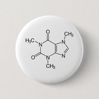 Chapa Redonda De 5 Cm Caffeine Molecule Chemistry Coffee Atoms