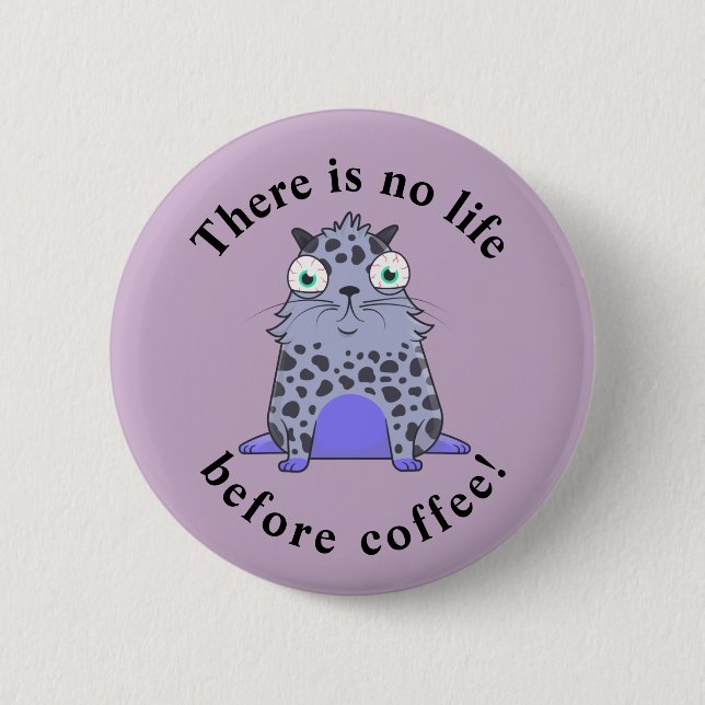 Chapa Redonda De 5 Cm Caffelotta cryptokitty quiere café (Anverso)