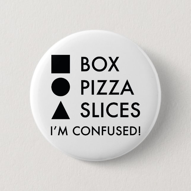 Chapa Redonda De 5 Cm Caja cuadrada redonda Pizza Triangular Slices (Anverso)