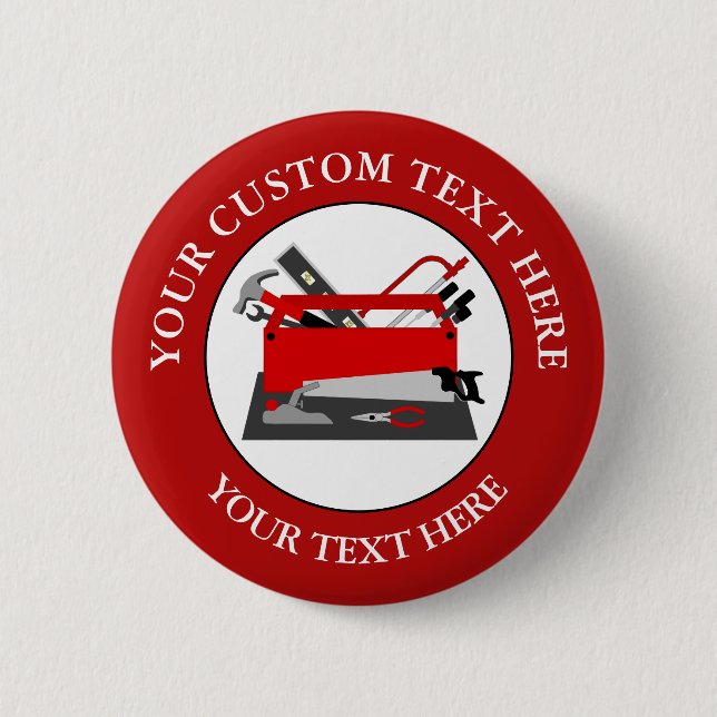 Chapa Redonda De 5 Cm Caja de herramientas de Handman (Anverso)