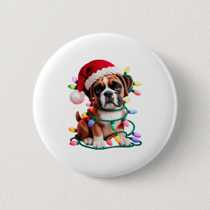 Chapa Redonda De 5 Cm Caja de hilo Perro Boxer Costura Tejido Ganchillo 