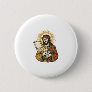 Chapa Redonda De 5 Cm Caja de pizza vacía de Jesús nevera traición humor