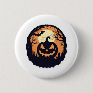 Chapa Redonda De 5 Cm Calabaza de Halloween