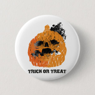 Chapa Redonda De 5 Cm Calabaza de Halloween