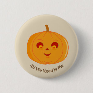 Chapa Redonda De 5 Cm Calabaza de Halloween linda