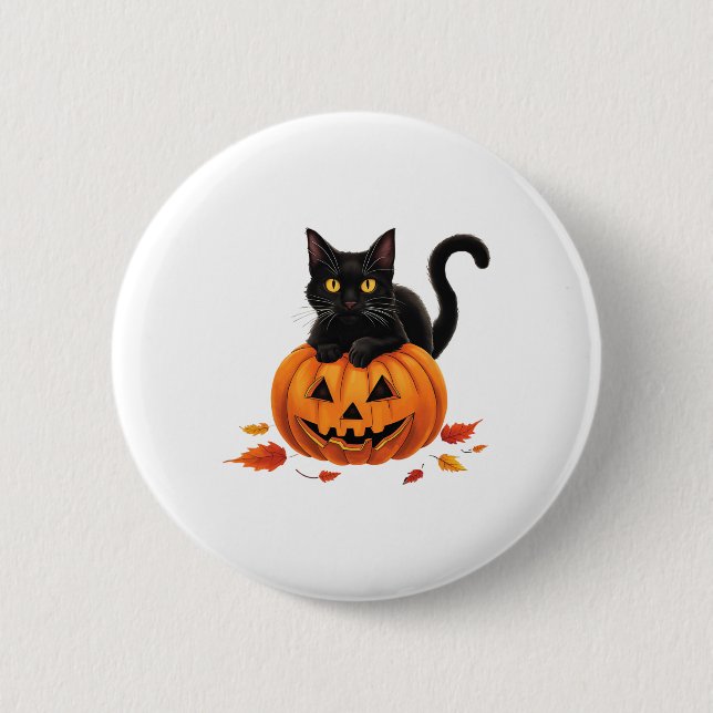 Chapa Redonda De 5 Cm Calabaza De Halloween Para Mujeres Hombres Niños (Anverso)