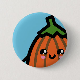 Chapa Redonda De 5 Cm Calabaza de huevos trepidante - Halloween