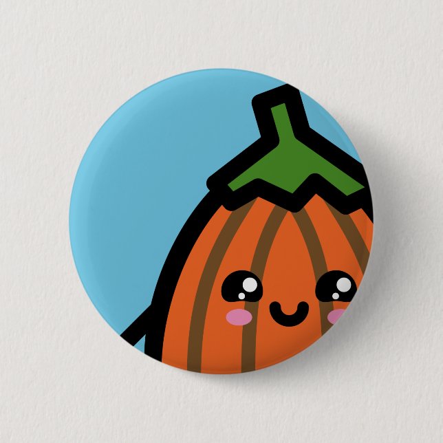 Chapa Redonda De 5 Cm Calabaza de huevos trepidante - Halloween (Anverso)