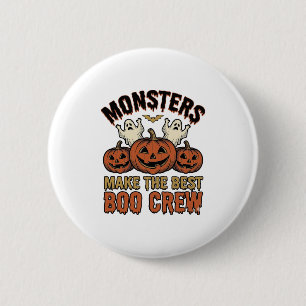Chapa Redonda De 5 Cm Calabaza Fantasma de Halloween Grabado Vintage Div