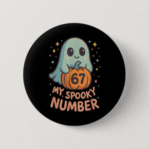 Chapa Redonda De 5 Cm Calabaza fantasma Kawaii linda 67 Meme divertido M