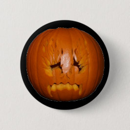 Chapa Redonda De 5 Cm Calabaza, llamas tristes