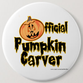 Chapa Redonda De 5 Cm Calabaza oficial Carver Halloween