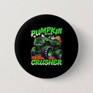 Chapa Redonda De 5 Cm Calabaza Trituradora Camión Monstruo Fantasmas Hal