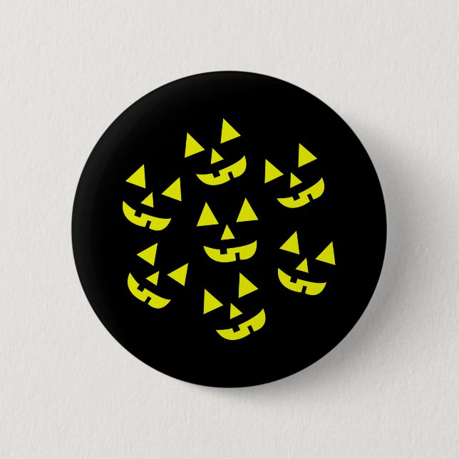 Chapa Redonda De 5 Cm Calabazas de Halloween Jack O' Lantern (Anverso)
