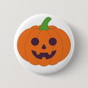 Chapa Redonda De 5 Cm Calabazas y gatos negros lindos de Halloween