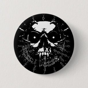 Chapa Redonda De 5 Cm Calavera
