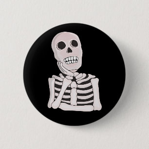 Chapa Redonda De 5 Cm Calavera