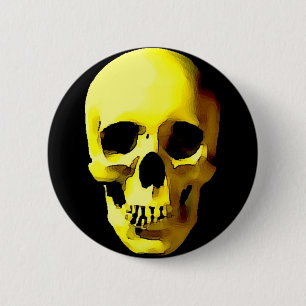 Chapa Redonda De 5 Cm Calavera