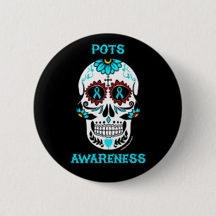 Chapa Redonda De 5 Cm Calavera de azúcar/conciencia...POTS