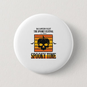 Chapa Redonda De 5 Cm Calavera de Halloween Espantosa Divertida Cita Vin