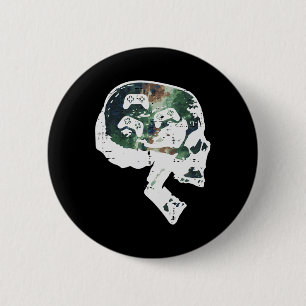 Chapa Redonda De 5 Cm Calavera de jugador divertido videojuegos hombres 