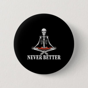 Chapa Redonda De 5 Cm Calavera de mujer nunca mejor disfraz de esqueleto