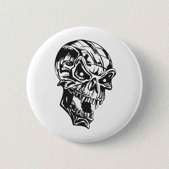 Chapa Redonda De 5 Cm Calavera humana (Anverso)