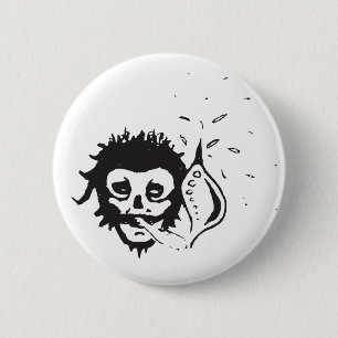 Chapa Redonda De 5 Cm calavera humeante