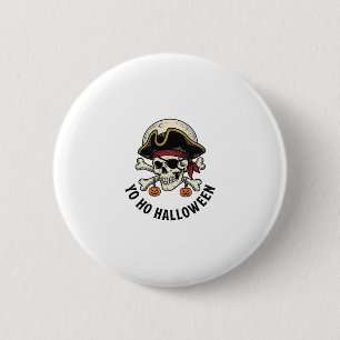Chapa Redonda De 5 Cm Calavera Pirata Halloween Grabado Vintage Camiseta