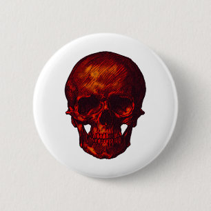 Chapa Redonda De 5 Cm Calavera roja