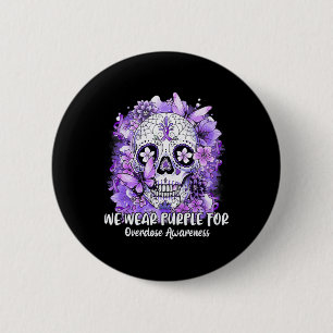 Chapa Redonda De 5 Cm Calavera Usamos Morado Para Concienciar Sobre La S