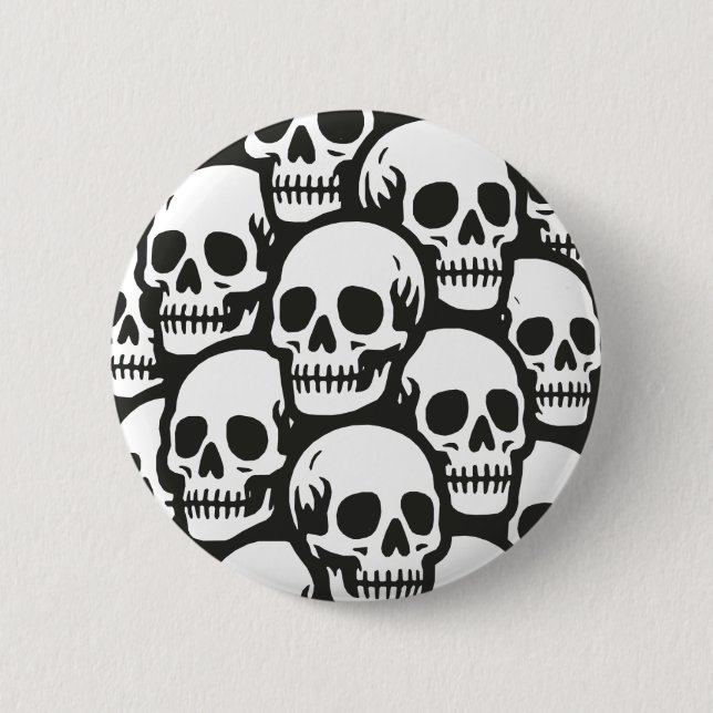 Chapa Redonda De 5 Cm Calaveras (Anverso)