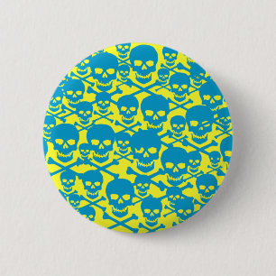 Chapa Redonda De 5 Cm Calaveras