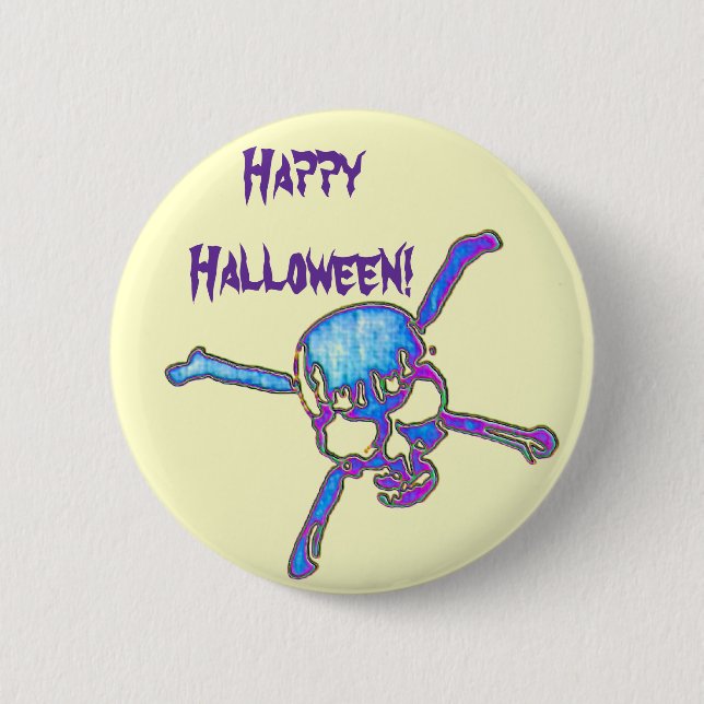 Chapa Redonda De 5 Cm Calaveras 6 (Anverso)