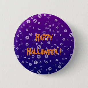 Chapa Redonda De 5 Cm Calaveras de Halloween